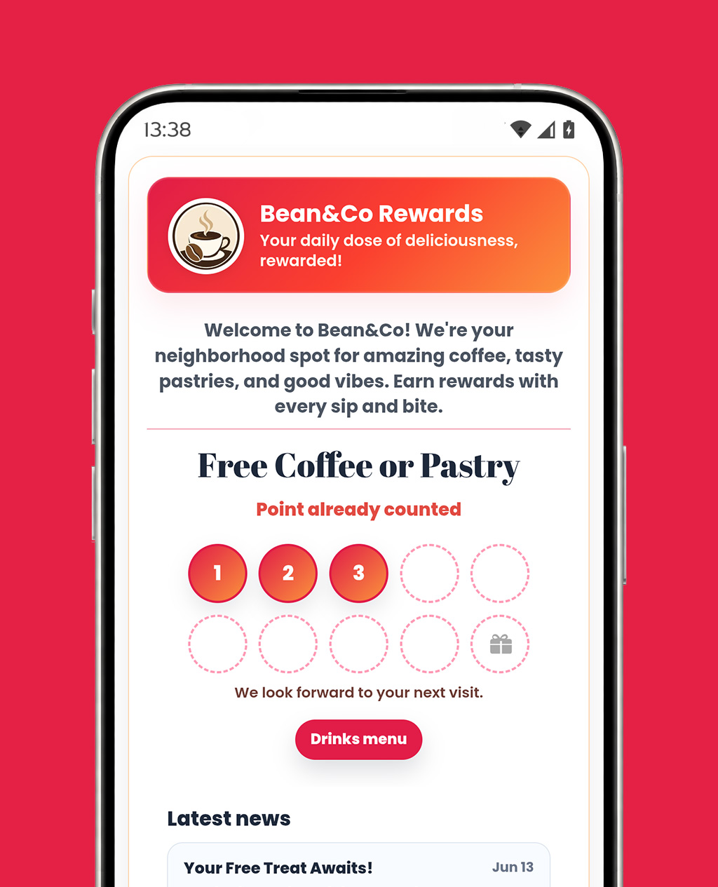 QR Loyalty Card loyalty card for cafes