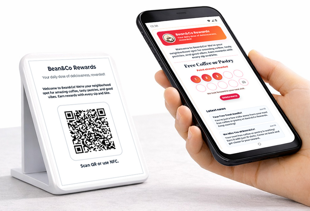 QR Loyalty Card digital loyalty card with QR and NFC