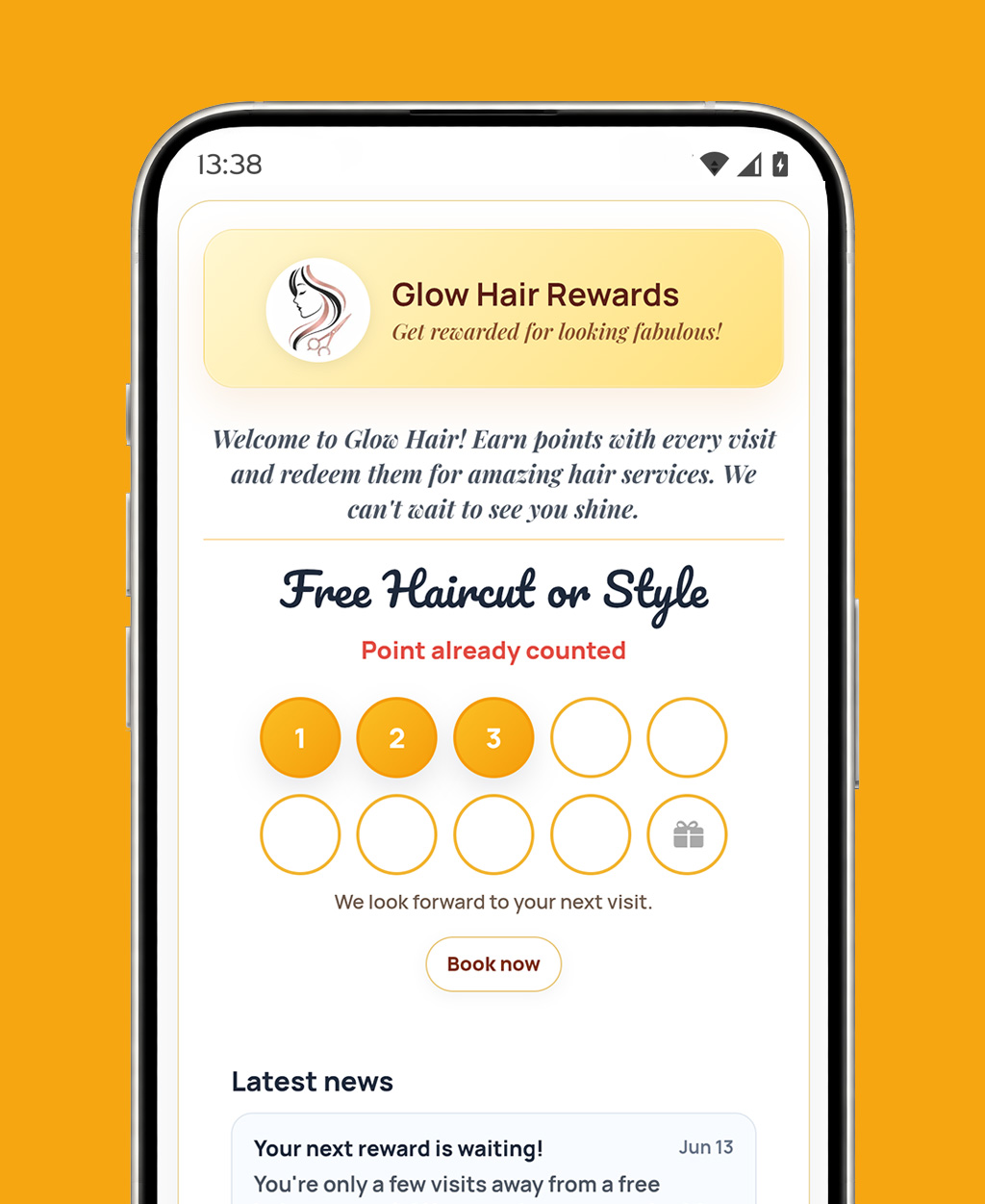 QR Loyalty Card loyalty card for salons